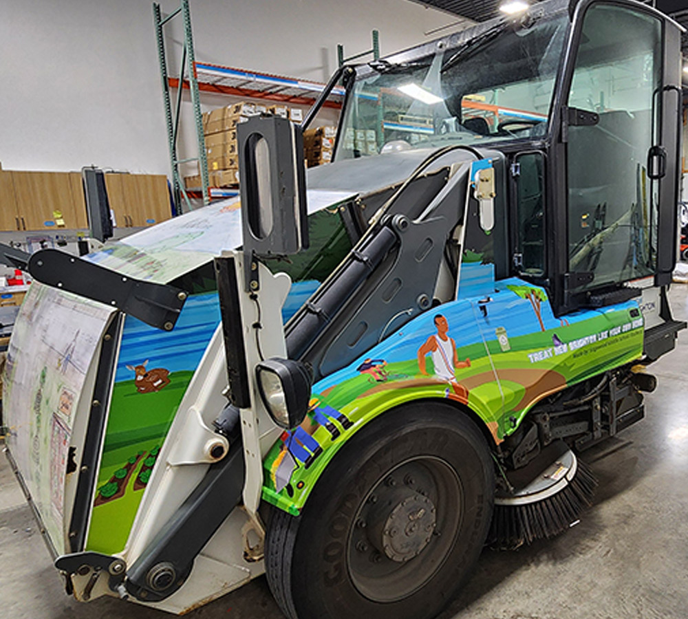 City of New Brighton custom wrapped street sweeper