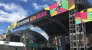 X-Games custom branded outdoor stage