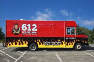612Teppanyaki Japanese Grill food truck wrapped in vinyl graphics