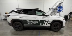 Headwaters Painting branded vehicle wrap installed by Brand Ink for Minneapolis painting contractors specializing in interior and exterior painting