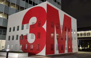 Large-scale 3M exterior building graphic installation in St. Paul, Minnesota by Brand Ink.